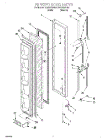 05 - Freezer Door parts for Whirlpool Refrigerator ED20ZKXDW03 from AppliancePartsPros.com