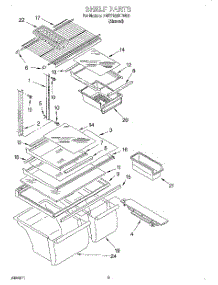 05 - Shelf, Lit / Optional parts for Whirlpool Refrigerator 7MET18GKDN00 from AppliancePartsPros.com