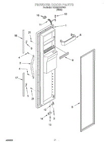 07 - Freezer Door parts for Whirlpool Refrigerator 7GD25DFXFW01 from AppliancePartsPros.com