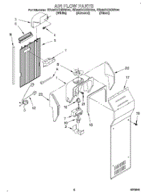 05 - Air Flow parts for Whirlpool Refrigerator ED22DCXBB00 from AppliancePartsPros.com