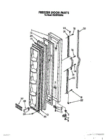 06 - Freezer Door parts for Whirlpool Refrigerator ED20ZKXXN00 from AppliancePartsPros.com