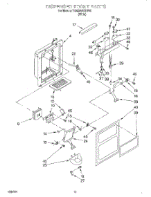 08 - Dispenser Front parts for Whirlpool Refrigerator 7RS22AWXEW00 from AppliancePartsPros.com