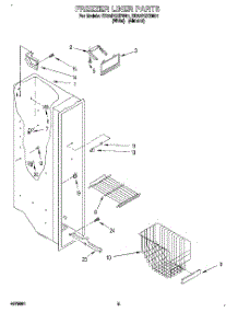 04 - Freezer Liner parts for Whirlpool Refrigerator ED22PQXDN01 from AppliancePartsPros.com