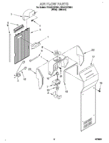 05 - Air Flow parts for Whirlpool Refrigerator ED22PQXDN01 from AppliancePartsPros.com