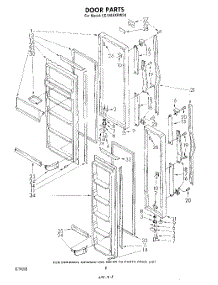 05 - Door parts for Whirlpool Refrigerator ED19AKXRWR4 from AppliancePartsPros.com