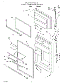 02 - Door parts for Whirlpool Refrigerator 9ET18NKXFW00 from AppliancePartsPros.com