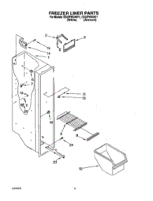 04 - Freezer Liner parts for Whirlpool Refrigerator ED22PWXAW11 from AppliancePartsPros.com