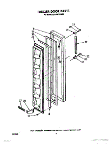 04 - Freezer Door parts for Whirlpool Refrigerator ED19SKXRWR0 from AppliancePartsPros.com