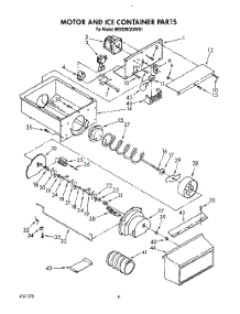 06 - Motor And Ice Container parts for Whirlpool Refrigerator 8ED25RQXXW01 from AppliancePartsPros.com