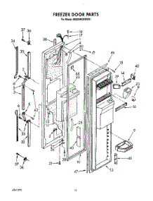 08 - Freezer Door parts for Whirlpool Refrigerator 8ED25RQXXW01 from AppliancePartsPros.com