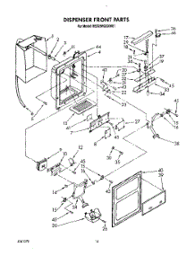 09 - Dispenser Front parts for Whirlpool Refrigerator 8ED25RQXXW01 from AppliancePartsPros.com