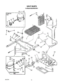 10 - Unit parts for Whirlpool Refrigerator 8ED25RQXXW01 from AppliancePartsPros.com