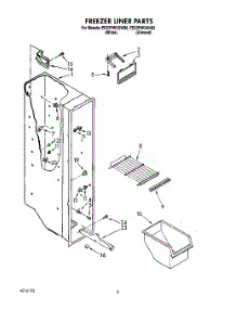 05 - Freezer Liner parts for Whirlpool Refrigerator ED22PWXXN00 from AppliancePartsPros.com
