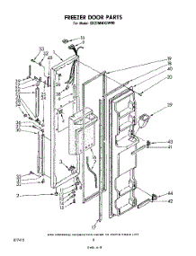 05 - Freezer Door parts for Whirlpool Refrigerator ED22MMXLWR0 from AppliancePartsPros.com