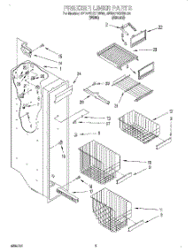 04 - Freezer Liner parts for Whirlpool Refrigerator 8ED27DQXDN02 from AppliancePartsPros.com