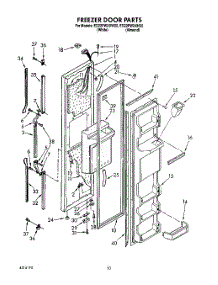 08 - Freezer Door parts for Whirlpool Refrigerator ED22PWXXN00 from AppliancePartsPros.com
