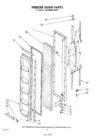 05 - Freezer Door parts for Whirlpool Refrigerator ED22MKXLWR0 from AppliancePartsPros.com