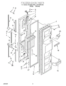06 - Freezer Door parts for Whirlpool Refrigerator ED20TWXDN02 from AppliancePartsPros.com