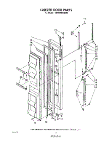 04 - Freezer Door parts for Whirlpool Refrigerator ED19MT1LWR0 from AppliancePartsPros.com