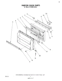 03 - Freezer Door, Lit / Optional parts for Whirlpool Refrigerator EB19MK1LWR0 from AppliancePartsPros.com