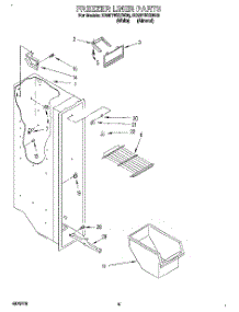 03 - Freezer Liner parts for Whirlpool Refrigerator ED20TWXDW00 from AppliancePartsPros.com