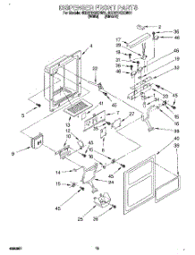 08 - Dispenser Front parts for Whirlpool Refrigerator 8ED27DQXDN01 from AppliancePartsPros.com