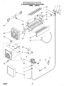 12 - Icemaker, Lit / Optional parts for Whirlpool Refrigerator 8ED27DQXDN01 from AppliancePartsPros.com