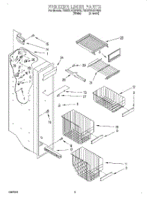 04 - Freezer Liner parts for Whirlpool Refrigerator 7ED27DQXFN00 from AppliancePartsPros.com