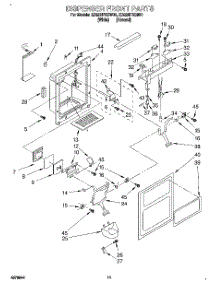 08 - Dispenser Front parts for Whirlpool Refrigerator ED22HPXBW01 from AppliancePartsPros.com