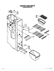 04 - Freezer Liner parts for Whirlpool Refrigerator ED20PKXXW00 from AppliancePartsPros.com