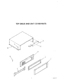 04 - Top Grille And Unit Cover parts for Whirlpool Refrigerator ARG490 from AppliancePartsPros.com
