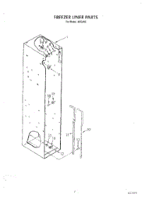 06 - Freezer Liner parts for Whirlpool Refrigerator ARG490 from AppliancePartsPros.com