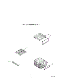08 - Freezer Shelf parts for Whirlpool Refrigerator ARG490 from AppliancePartsPros.com