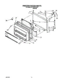 08 - Freezer Door parts for Whirlpool Refrigerator 8ET20DKXXN01 from AppliancePartsPros.com