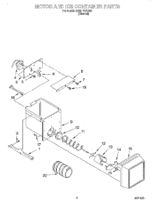 04 - Motor And Ice Container parts for Whirlpool Refrigerator ED20F134RN0 from AppliancePartsPros.com