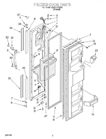 06 - Freezer Door parts for Whirlpool Refrigerator ED20F134RN0 from AppliancePartsPros.com