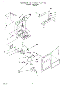 07 - Dispenser Front parts for Whirlpool Refrigerator ED20F134RN0 from AppliancePartsPros.com