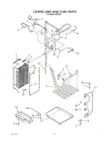 15 - Lower Unit And Tube parts for Whirlpool Refrigerator ARG490 from AppliancePartsPros.com