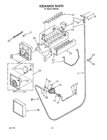 19 - Icemaker, Lit / Optional parts for Whirlpool Refrigerator ARG490 from AppliancePartsPros.com