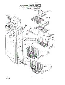 04 - Freezer Liner parts for Whirlpool Refrigerator 8ED27DQXAN00 from AppliancePartsPros.com