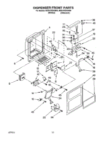 08 - Dispenser Front parts for Whirlpool Refrigerator 8ED27DQXAN00 from AppliancePartsPros.com