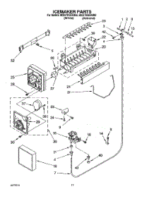 12 - Icemaker, Lit / Optional parts for Whirlpool Refrigerator 8ED27DQXAN00 from AppliancePartsPros.com