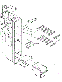 Freezer Liner parts for Whirlpool Refrigerator ED20PKXSN01 from AppliancePartsPros.com