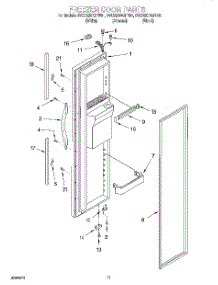 07 - Freezer Door parts for Whirlpool Refrigerator 3VED29DQFW01 from AppliancePartsPros.com