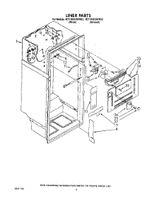 03 - Liner parts for Whirlpool Refrigerator 6ET18GKXWW02 from AppliancePartsPros.com