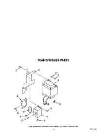 09 - Transformer, Lit / Optional parts for Whirlpool Refrigerator 6ET18GKXWW02 from AppliancePartsPros.com