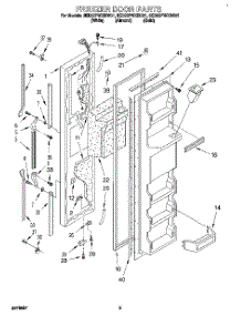 07 - Freezer Door parts for Whirlpool Refrigerator 8ED22PWXBW01 from AppliancePartsPros.com