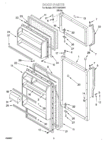02 - Door parts for Whirlpool Refrigerator 3VET18GKGW01 from AppliancePartsPros.com