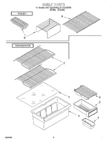05 - Shelf parts for Whirlpool Refrigerator 3VET16GKFN00 from AppliancePartsPros.com