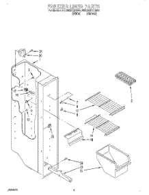 03 - Freezer Liner parts for Whirlpool Refrigerator 8ED20ZKXDW03 from AppliancePartsPros.com